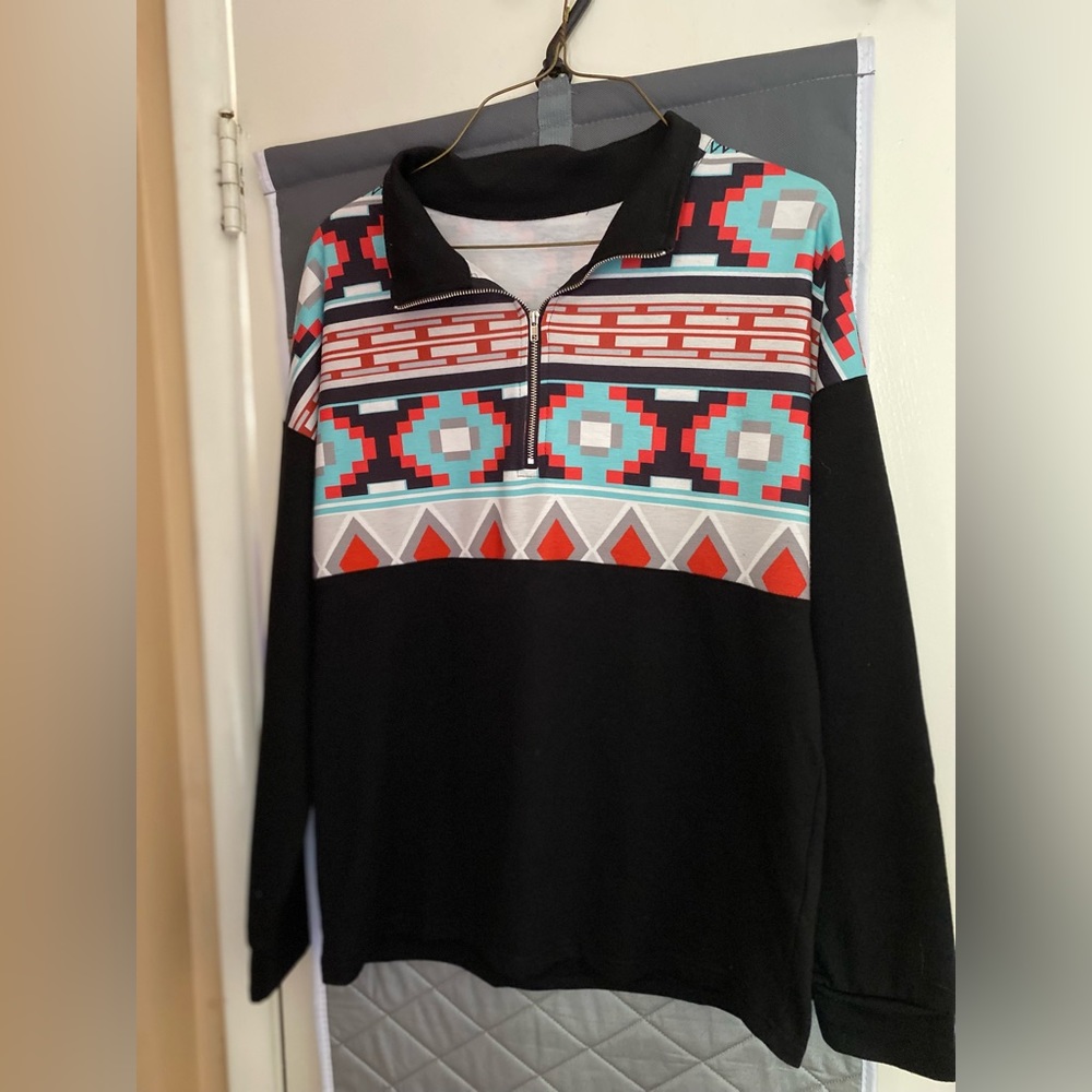 Women’s Zipper Collar Sweatshirt